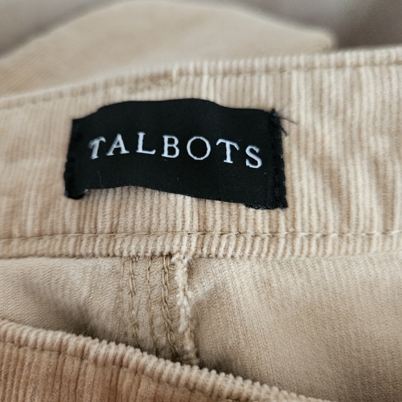 NWT Talbots tan corduroy high waist skinny leg ankle jegging pants Womens 12 - Picture 5 of 6